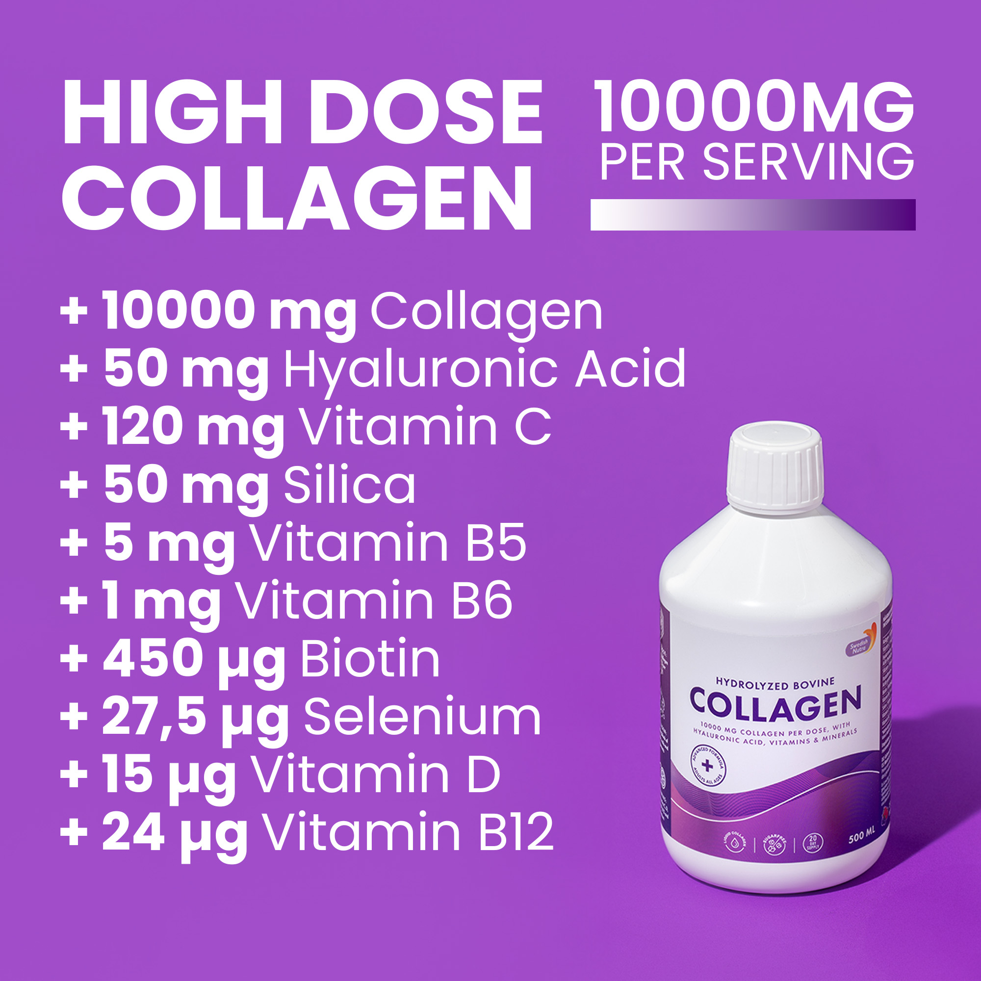 Collagen Bovine Pure Peptide 10000 mg (500 ml) - Image 5