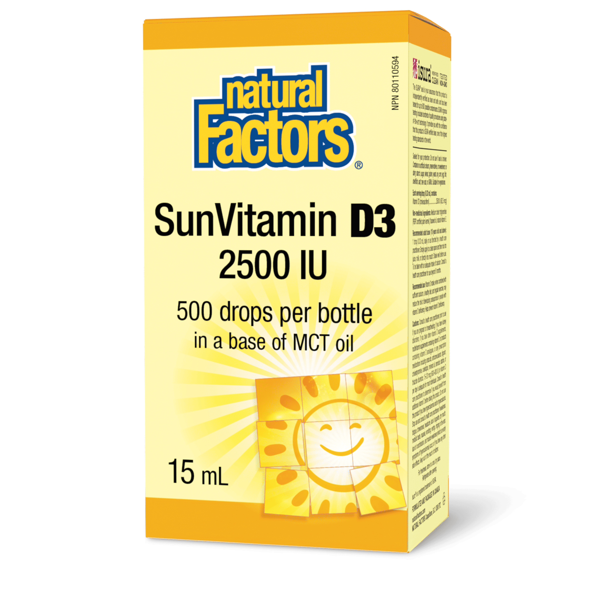 Natural Factors Vitamin D3 Drops 2500 IU