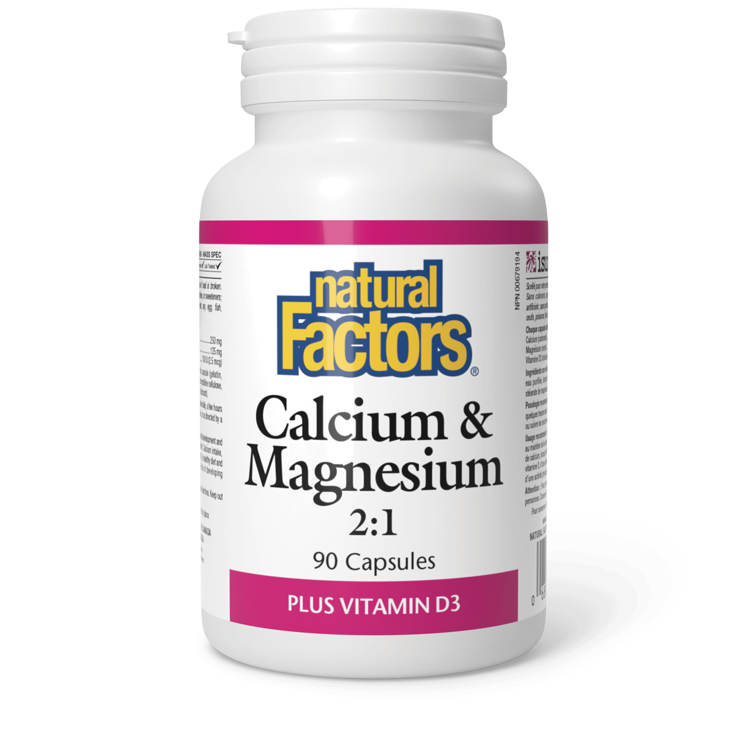 Natural Factors Calcium Magnesium 2:1 Plus Vitamin D3