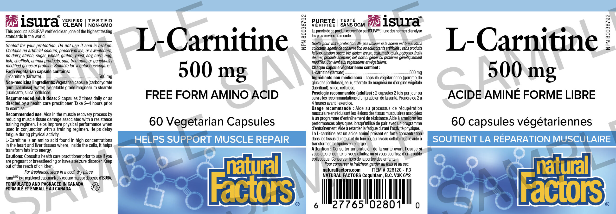 Natural Factors L-Carnitine 500 mg